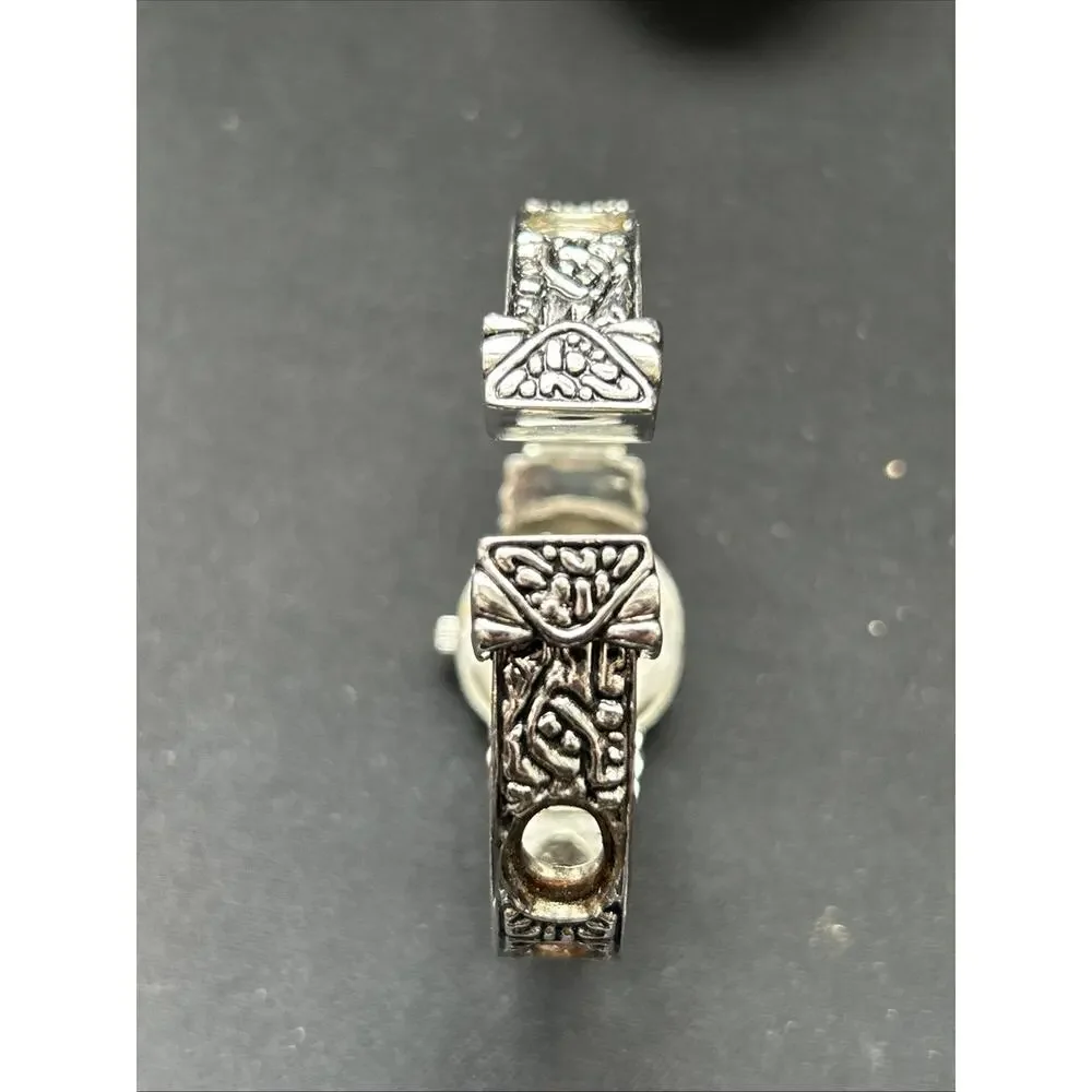 Kim Rogers Silver Tone Women’s Cuff Watch